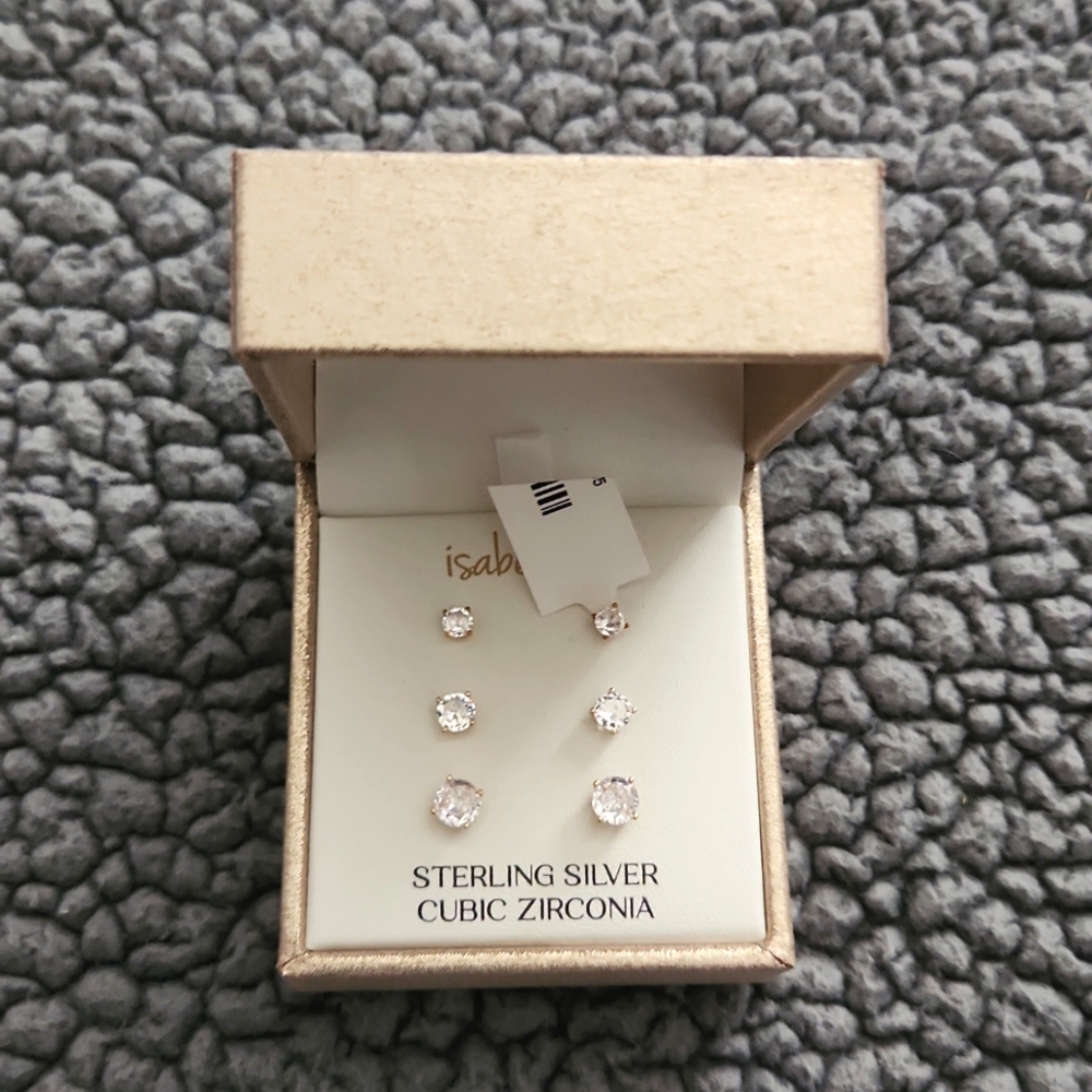 Isabella M sterling silver/cubic zirconia earrings